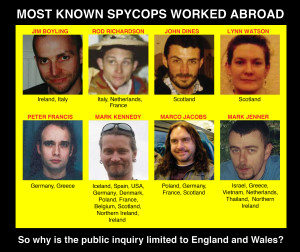 Most Known Spycops Worked Outside England & Wales