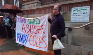Demonstration against Andy Coles, Peterborough Town Hall ,11 Oct 2017