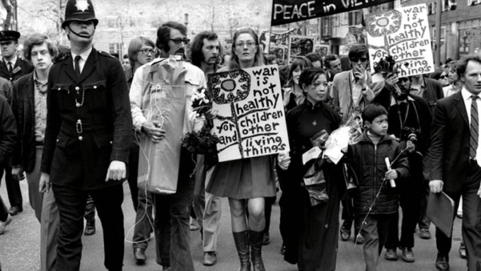 Deonstration against the Vietnam War, Grosvenor Square, London 1968
