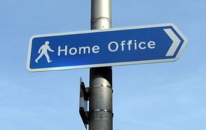 Sign pointing to Home Office