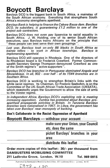 Dambusters Mobilising Committee leaflet