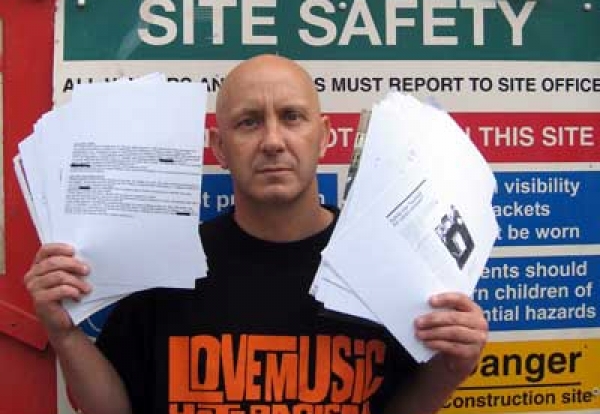 Dave Smith with his blacklist file