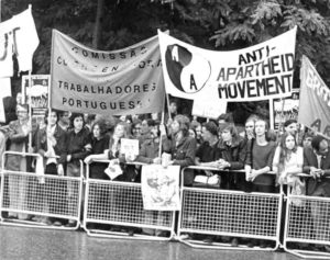 Anti-Apartheid Movement demonstration, London, 15 July 1973