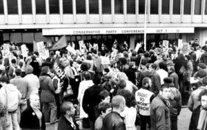 Right to Work march at the Conmservative Party conference, Brighton, October 1980