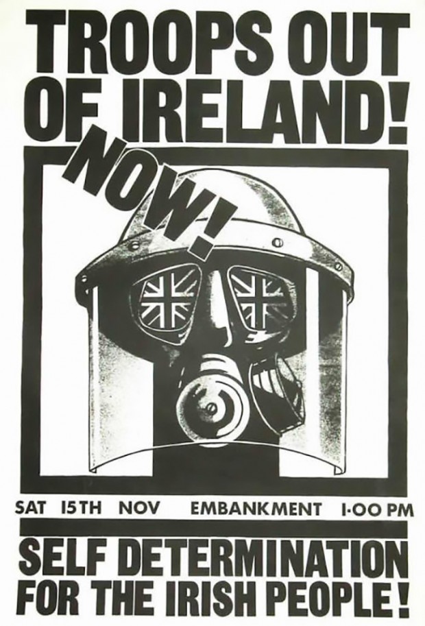 Troops Out of Ireland poster, 1975