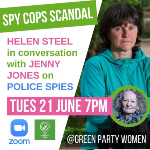 Green Party Women Helen Steel Jenny Jones flier
