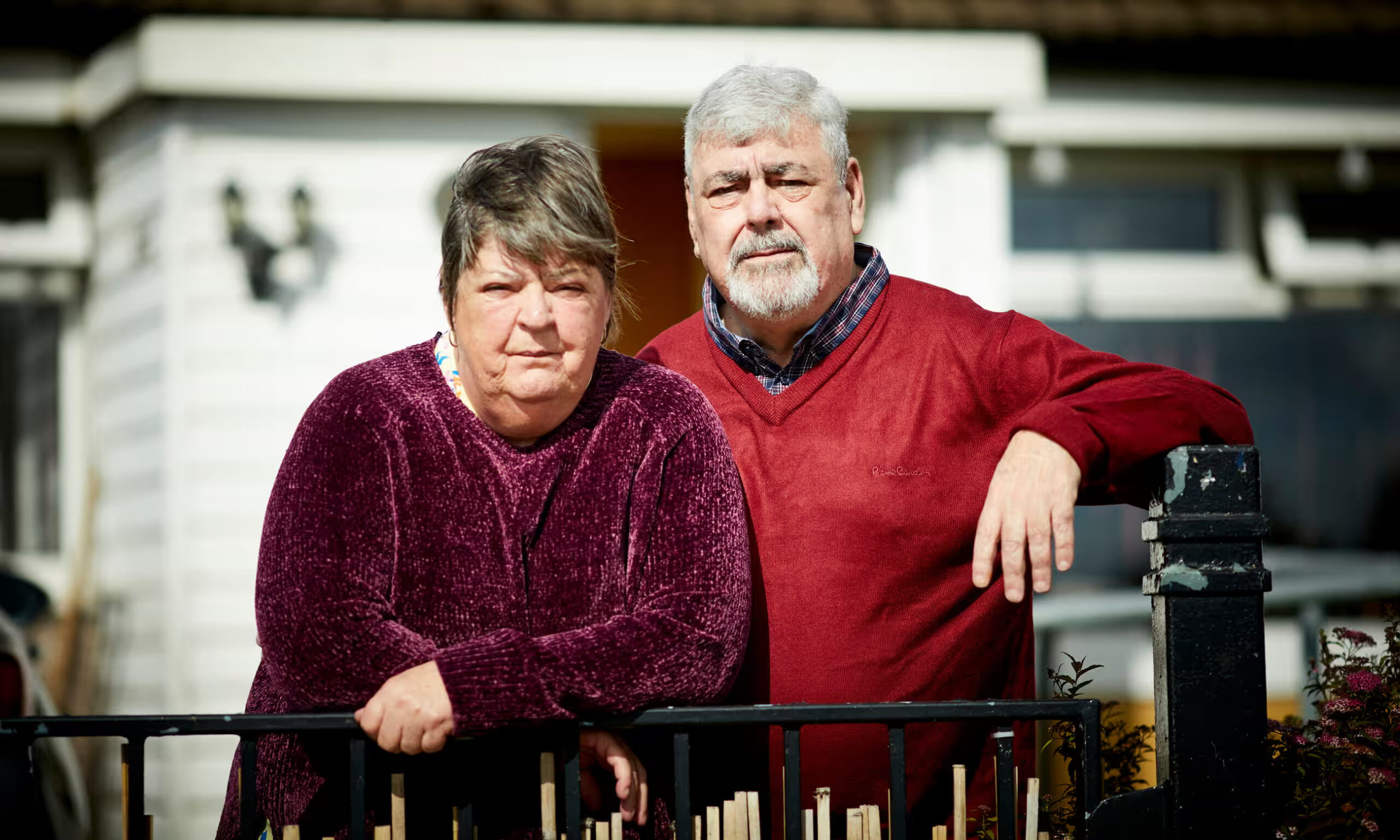 Frank Bennett and Honor Robson, half-brother and sister of Michael Hartley [pic: Mark Waugh]