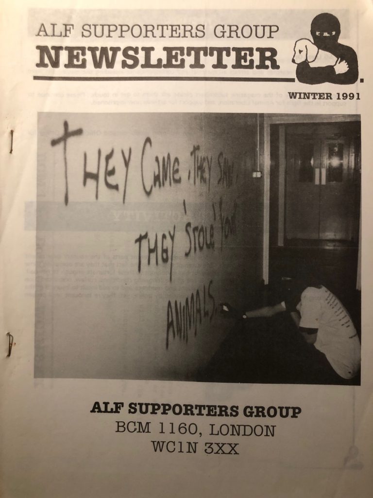 ALF Supporters Group newsletter, winter 1991