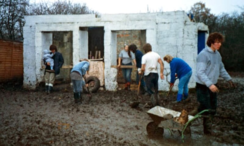 Bob Lambert (far left) with baby TBS at Hopefield animal sanctuary