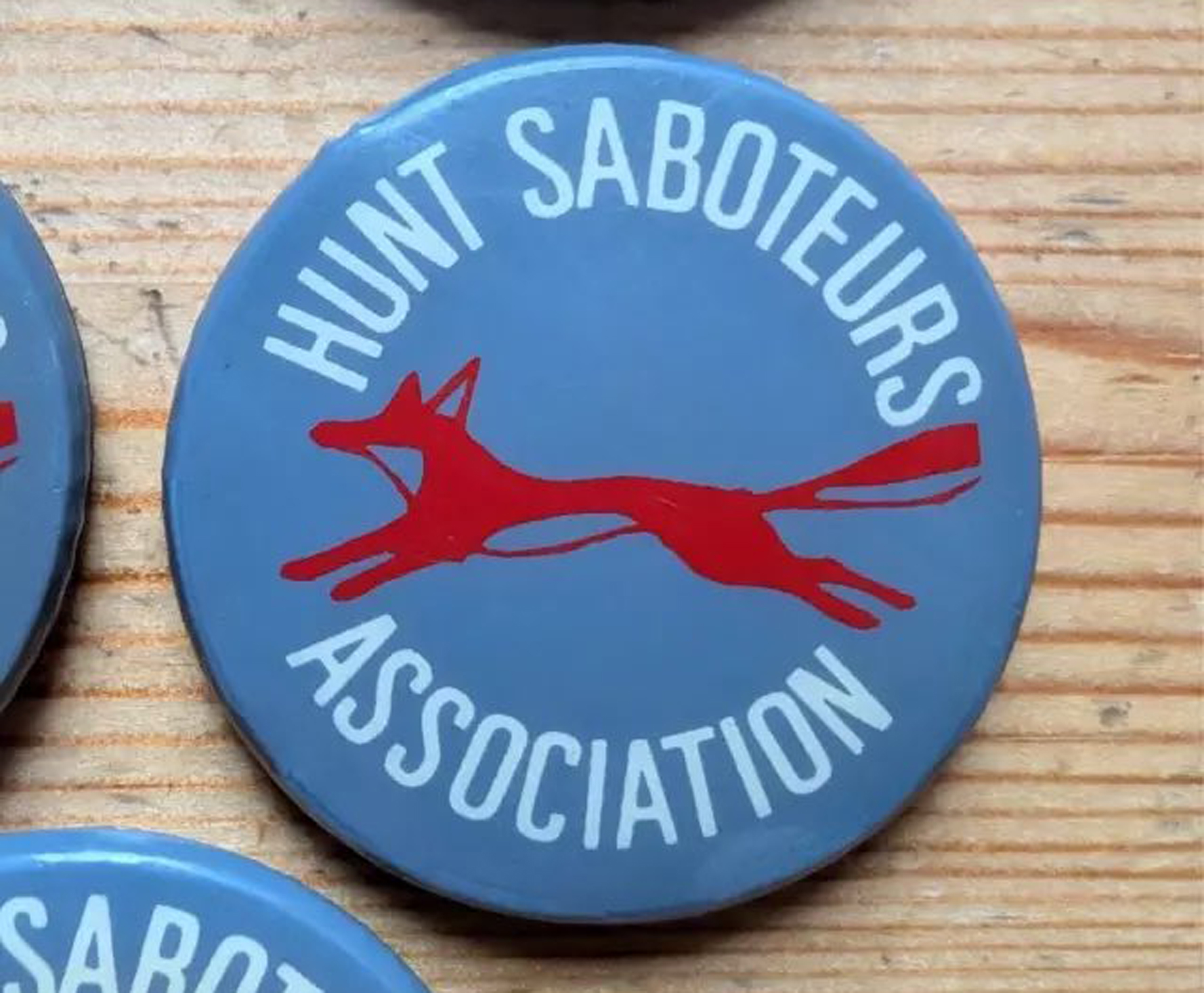 Hunt Saboteurs Association vintage badge