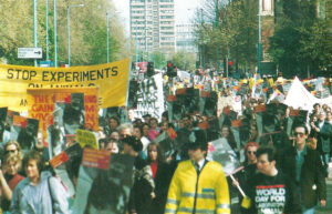 World Day for Laboratory Animals march, London, 25 April 1992