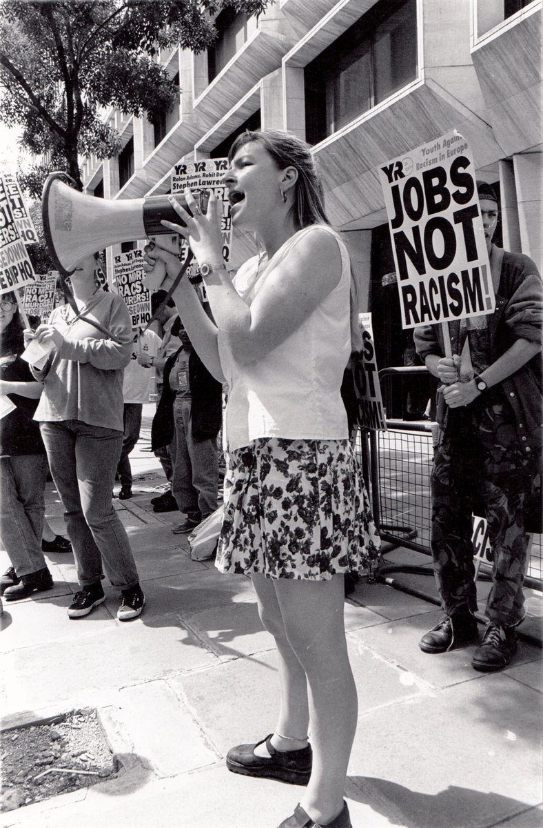 Lois Austin on a YRE lobby of the Home Office, 1993. Pic: Tim Bolwell