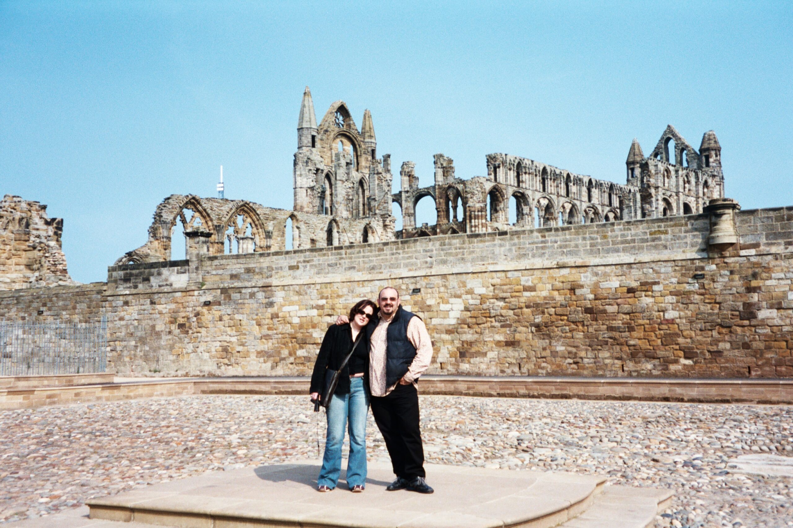 Donna McLean and Carlo Soracchi at Whitby Abbey